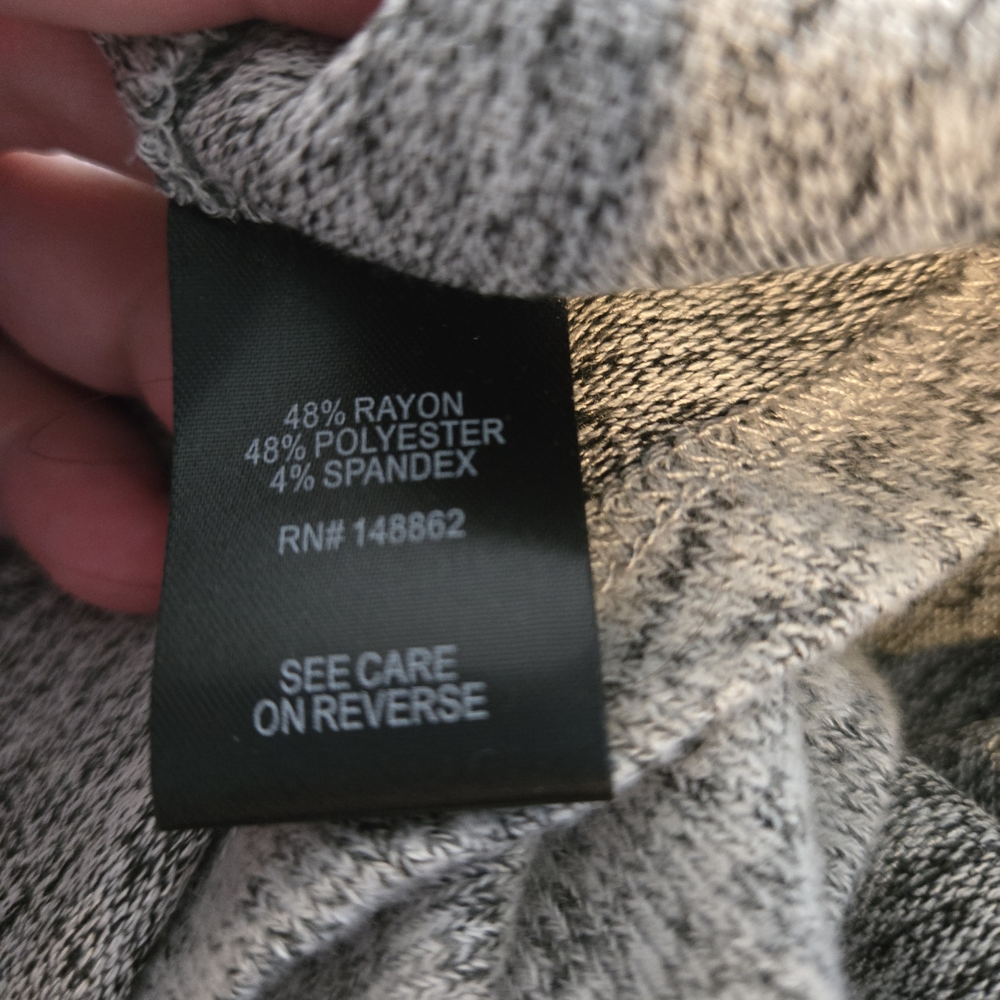 Gray V-Neck Women's Dress - Picture 6 of 6